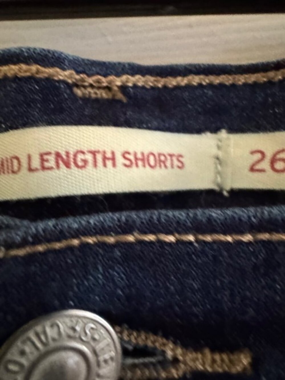 Levi’s Mid-Length Denim Shorts • 26 • Dark Wash • NWOT - Picture 3 of 7